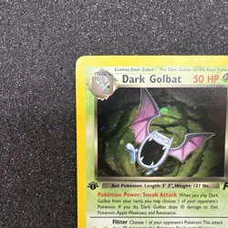 Dark Golbat - 7/82 - Pokemon Team Rocket 1st Edition Holo Rare Card WOTC LP - Image 2