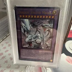 Yu-Gi-Oh! TCG Dragon Master Magia Prismatic Ultimate Rare Card RA04-EN055 PSA 9 - Image 2