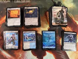 Lot of ~390 MTG Final Fantasy Bulk Cards, Lands, Tokens ( see description) - Image 1