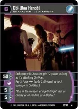 STAR WARS TCG WOTC A NEW HOPE OBI-WAN KENOBI (E) 32/180 NM/M Top Shelf Card - Image 1