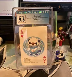 2012 Pokemon Playing Cards Oshawott Japanese Ace A of Hearts CGC 9.5 Gem Mint - Image 1