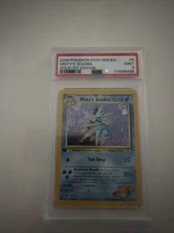 Pokemon Card Misty's Seadra 1st Edition Holo Rare Gym Heroes PSA 9 - Image 1