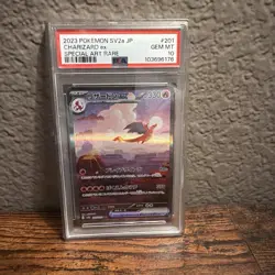 Pokemon TCG Charizard EX 151 Full Art Rare Holo Card Japanese 201/165 PSA 10 - Image 1
