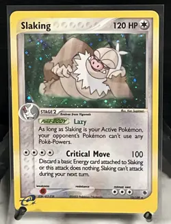 Pokemon TCG Slaking Holo Rare Card 12/109 Ruby and Sapphire Edition MP - Image 1