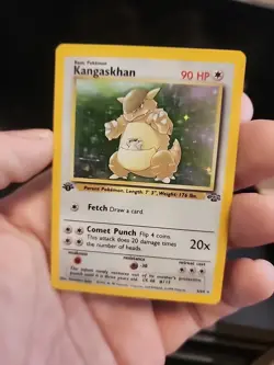 Kangaskhan Pokemon Card 90 HP Holo Rare Wizards of the Coast 1st Edition - Image 1