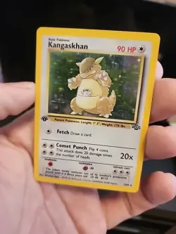 Kangaskhan Pokemon Card 90 HP Holo Rare Wizards of the Coast 1st Edition - Image 2