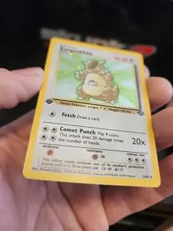 Kangaskhan Pokemon Card 90 HP Holo Rare Wizards of the Coast 1st Edition - Image 3