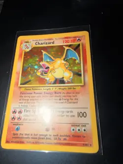 Pokemon Base Set Charizard 4/102 Base Set Holo Rare Pokemon TCG Card - Image 3