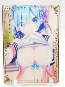 Goddess Story - Gold Metal Waifu Card - Rem - Image 1