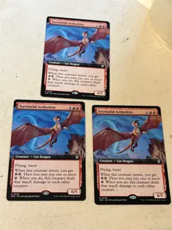 3 x mtg borderless Territorial Aetherkite, Aetherdrift commander, unplayed - Image 1