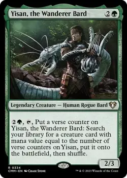 x1 Yisan, the Wanderer Bard R MTG Commander Masters M/NM, English - Image 1