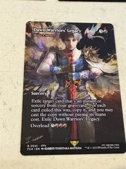mtg borderless Dawn Warriors' Legacy, Final Fantasy Ages, unplayed - Image 1
