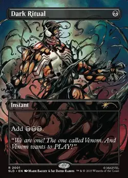 Dark Ritual (#2001) - Rainbow Foil Extended Art SLD NM MTG - Image 1