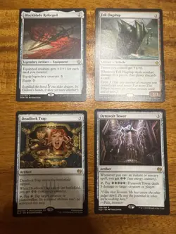 Magic The Gathering MTG Artifact 4 Rare Lot Blackblade Reforged Dynavolt Tower - Image 1