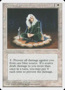 Magic the Gathering (mtg): 4ED: Circle of Protection: Blue (x 4) - Image 1
