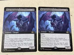 2 x mtg borderless Bone Devourer, Tarkir Dragonstorm Commander, unplayed - Image 1