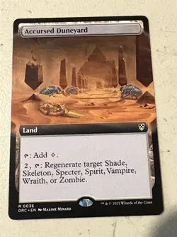 mtg borderless Accursed Duneyard, rare land, Aetherdrift commander, unplayed - Image 1