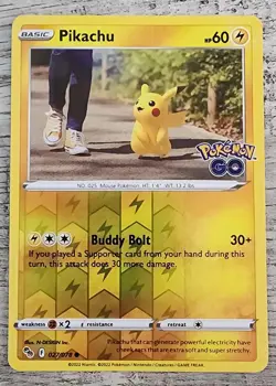 2022 Pikachu 27/78 - Reverse Holo - Pokemon Go - Pokemon TCG - Image 1