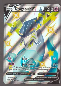 Shiny Dragapult V SWSH096 Black Star Promo Shining Fates Holo Pokemon Card NM - Image 1
