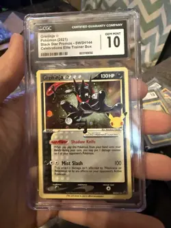 Pokemon TCG Greninja Star SWSH144 Celebrations Black Star Promo CGC 10 - Image 1