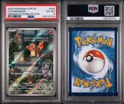2023 POKEMON SVP OBSIDIAN FLAMES POKEMON CENTER ETB PROMO #044 CHARMANDER PSA 6 - Image 3