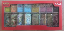 Pokemon TCG Prismatic Evolutions Costco 8 Mini-Tin Bundle + PROMOS - Image 1