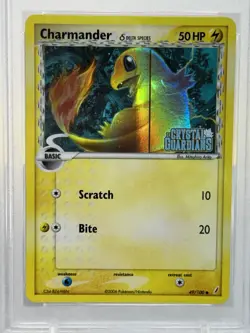 Pokemon Charmander Crystal Guardians Reverse Holo/Stamp PSA 8 - Image 2