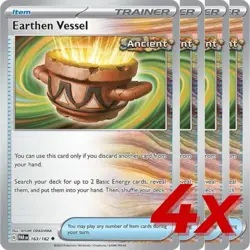 4x Earthen Vessel 163/182 Paradox Rift Pokemon TCG Playset - Image 1