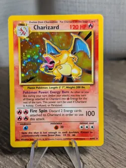 Pokemon TCG Charizard Base Set Holo Unlimited Rare - Image 1