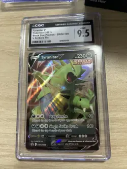 Pokemon TCG Tyranitar v SWSH109 Black Star Promo Ultra Rare Full Art Holo - Image 1