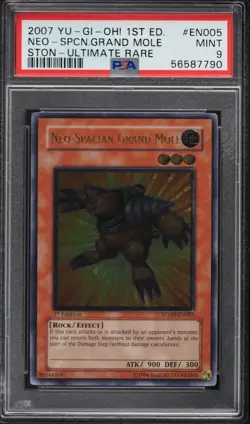PSA 9 Neo Spacian Grand Mole 1st Edition Ultimate Rare STON-EN005 Yugioh - Image 1