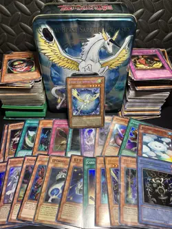 | Yugioh Crystal Beast Sapphire CT04 Tin Lot + Foils, Rares, Commons NM-HP | - Image 2