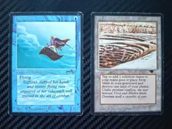 MTG Strip Mine & Flying Men MP. Antiquities 🌙 Arabian Nights - Image 2