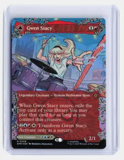 Gwen Stacy (0209) (Borderless) MTG Marvel's Spider-Man #209 Mythic Rare Foil - Image 1