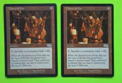 Magic the Gathering MTG Urza's Saga CLAWS OF GIX X 2 LP/EX & MP U 1998! - Image 1