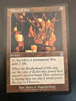 Claws of Gix Timeshifted MTG Regular Moderately Played - Image 1