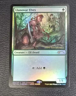 MTG Llanorwar Elves (30th Anniversary Anime Foil - English) Promo 005/005 NM - Image 1