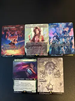 MTG Final Fantasy Showcase Lot 5 Cards 3 Foil Aerith, Tifa, Endwalker - Image 1