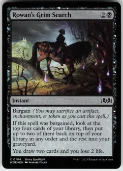 Foil Rowan's Grim Search 104 Wilds of Eldraine C NM - Image 1