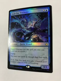 MTG Magic The Gathering High Fae Trickster Foil Card Foundations Rare 0040 Card - Image 3