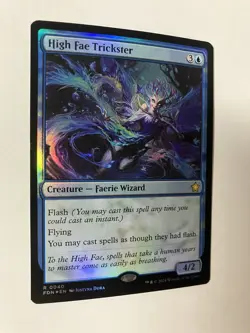MTG Magic The Gathering High Fae Trickster Foil Card Foundations Rare 0040 Card - Image 4