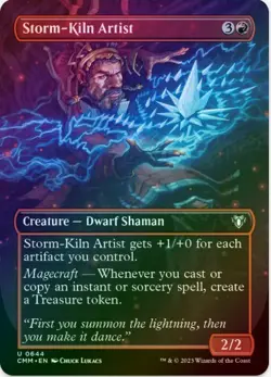 1 x Storm-Kiln Artist - Foil - Borderless - Commander Masters - LP - MTG - Image 1