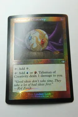 MTG Talisman of Creativity x1-Foil -Modern Horizons 1 Timeshifts-Lightly Played - Image 1