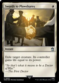 MTG Swords to Plowshares (Surge Foil) WHO Uncommon Foil #803 - Image 1