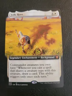 Folk Hero Extended Art Commander Legends Baldur's Gate MTG Magic #608 CLB LP - Image 1