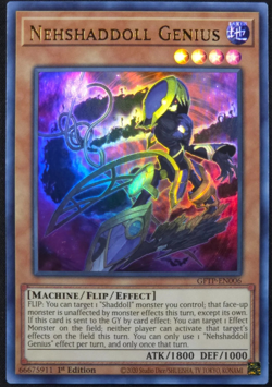 Nehshaddoll Genius GFTP-EN006 Ultra Rare 1st Edition YuGiOh TCG Card - Image 1