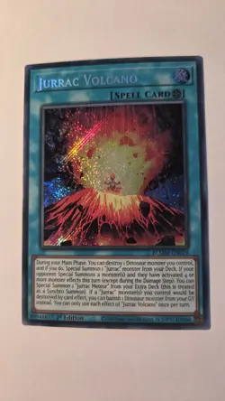 Jurrac Volcano - BLMM-EN019 - Secret Rare - 1st Edition Mint/Near Mint YuGiOh - Image 1