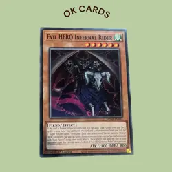 YuGiOh Evil HERO Infernal Rider SUDA-EN003 1st Edition - Image 1