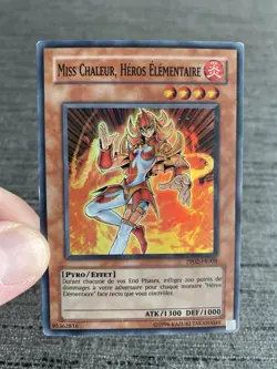 Carte Yu-gi-oh! Miss Chaleur Heros Elementaire PP02-FR008 Super Rare Francais - Image 3