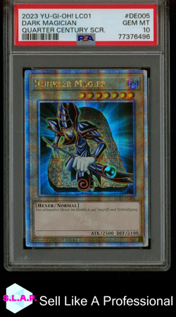 DARK MAGICIAN SCR. YU-GI-OH! GER LC01 25TH ANN. EDITION 2023 DE005 PSA 10 - Image 1